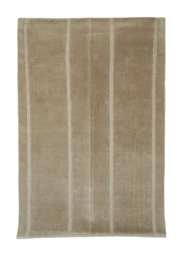 Indo Loribaft Stripe Taupe, India modern rug, in taupe, Wool, 128x192 cm, Nasim Carpets Malaysia