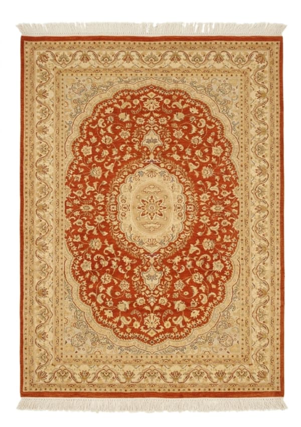 Tabriz Medallion Rust, Tabriz, Pakistan persian rug, in terracotta rust, Wool, 122x198 cm, Nasim Carpets Malaysia