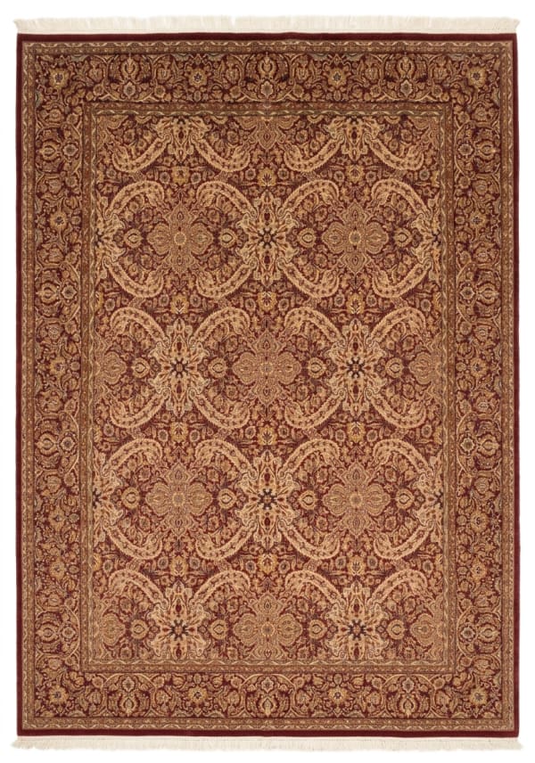 Pak Tabriz Paisley Lattice Burgundy, Lahore, Pakistan persian rug, in red, Wool, 250x323 cm, Nasim Carpets Malaysia