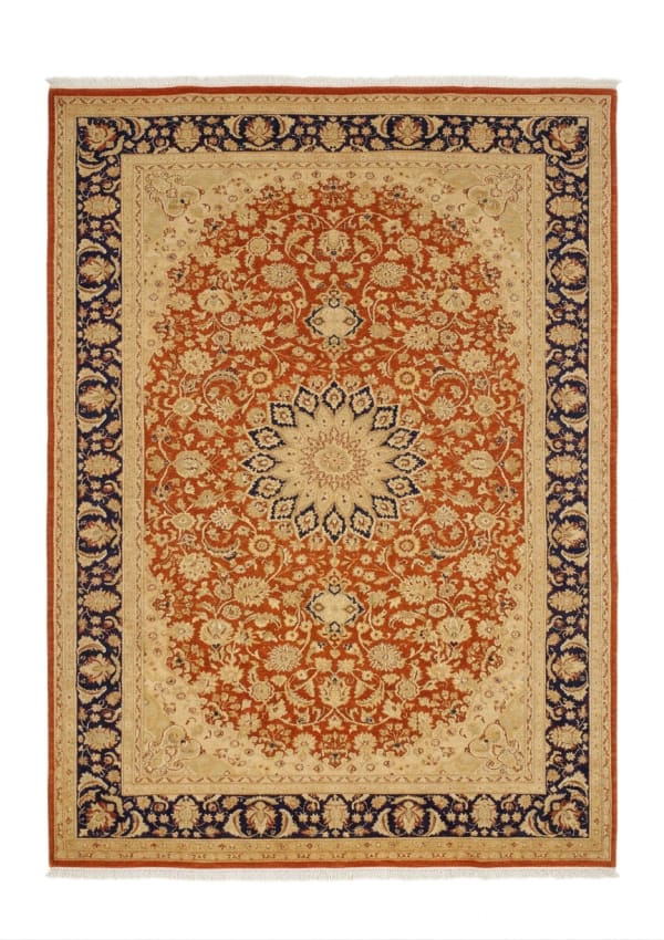 Isfahan Medallion Rust, Isfahan, Pakistan persian rug, in terracotta rust, Wool, 152x253 cm, Nasim Carpets Malaysia
