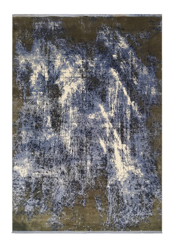 Pierre Cardin Abstract Indigo, Turkey modern rug, in indigo blue, Viscose, 165x241 cm, Nasim Carpets Malaysia