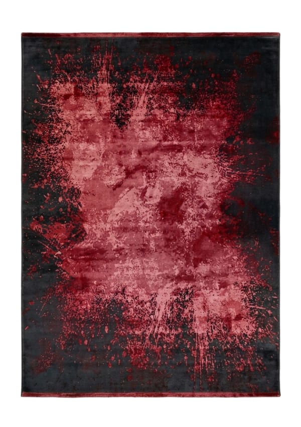 Belgian Abstract Splash Crimson, Belgium modern rug, in crimson red, Wool, 201x299 cm, Nasim Carpets Malaysia