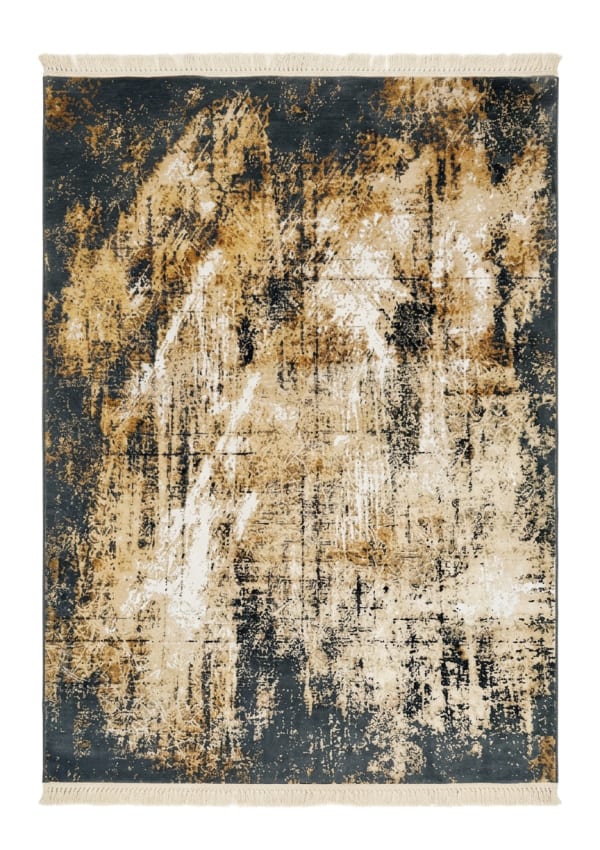 European Abstract Distressed Charcoal, Belgium modern rug, in charcoal, Viscose, 152x241 cm, Nasim Carpets Malaysia