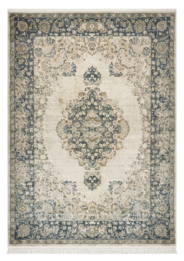 Tabriz Floral Medallion Ivory, Tabriz persian rug, in ivory, Wool, 182x243 cm, Nasim Carpets Malaysia