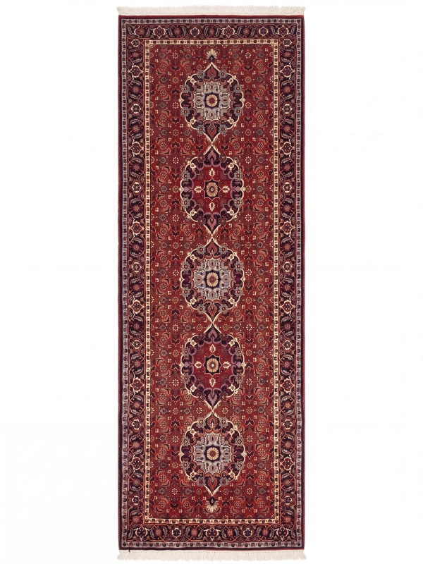 Bidjar Medallion Runner Red, Bidjar persian rug, in madder red, Wool, 64x274 cm, Nasim Carpets Malaysia