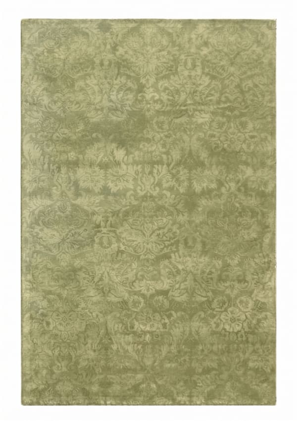 Indian Damask Sage, Jaipur, India modern rug, in sage green, Wool, 119x180 cm, Nasim Carpets Malaysia