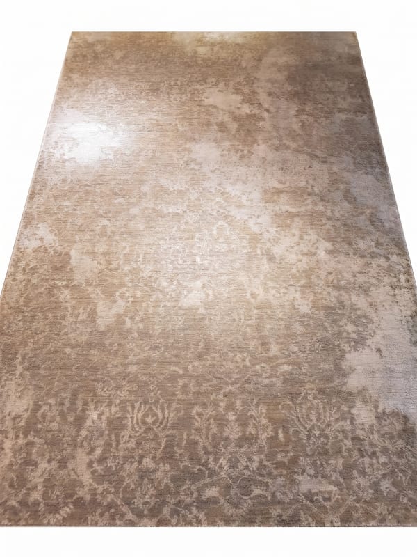 Jaipur Erased Floral Taupe, Jaipur, India modern rug, in taupe, Silk and Wool, 244x305 cm, Nasim Carpets Malaysia
