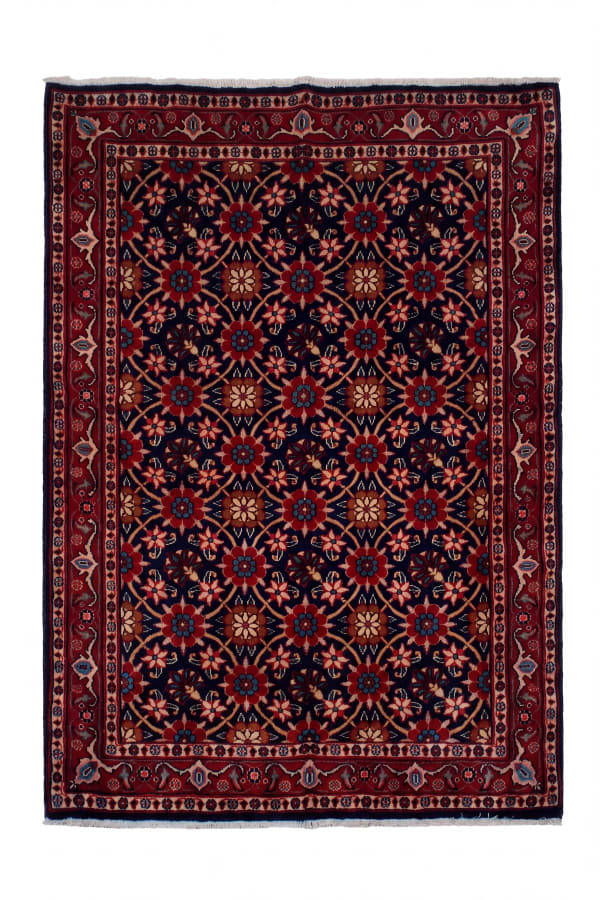 Varamin All-Over Herati Navy, Varamin, Iran tribal rug, in midnight navy, Wool, 91x152 cm, Nasim Carpets Malaysia