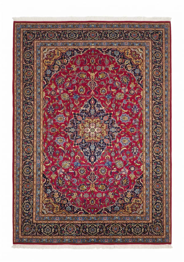 Mashhad Medallion Crimson, Mashhad, Khorasan, Iran persian rug, in crimson red, Wool, 201x283, Nasim Carpets Malaysia