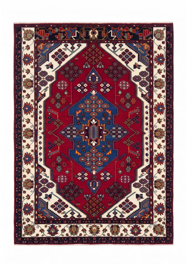 Nahavand Medallion Crimson, Nahavand, Hamadan Province, Iran tribal rug, in crimson red, Wool, 137x210, Nasim Carpets Malaysia