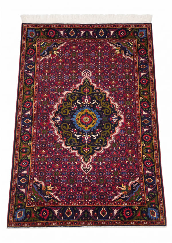 Bidjar Medallion Crimson, Bidjar, Kurdistan Province, Iran tribal rug, in crimson red, Wool, 122x226, Nasim Carpets Malaysia