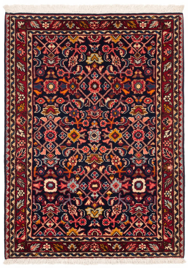 Malayir All-Over Herati Navy, Malayir, Hamadan Province, Iran tribal rug, in midnight navy, Wool, 98x213, Nasim Carpets Malaysia