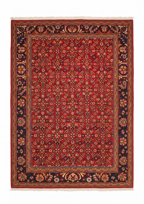 Mahal All-Over Crimson, Mahal, Arak Region, Iran tribal rug, in crimson red, Wool, 219x311, Nasim Carpets Malaysia