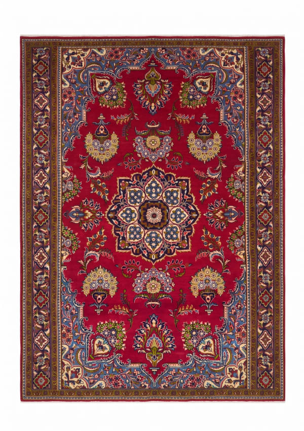 Mashhad Medallion Crimson, Mashhad, Khorasan Province, Iran persian rug, in crimson red, Wool, 226x372, Nasim Carpets Malaysia