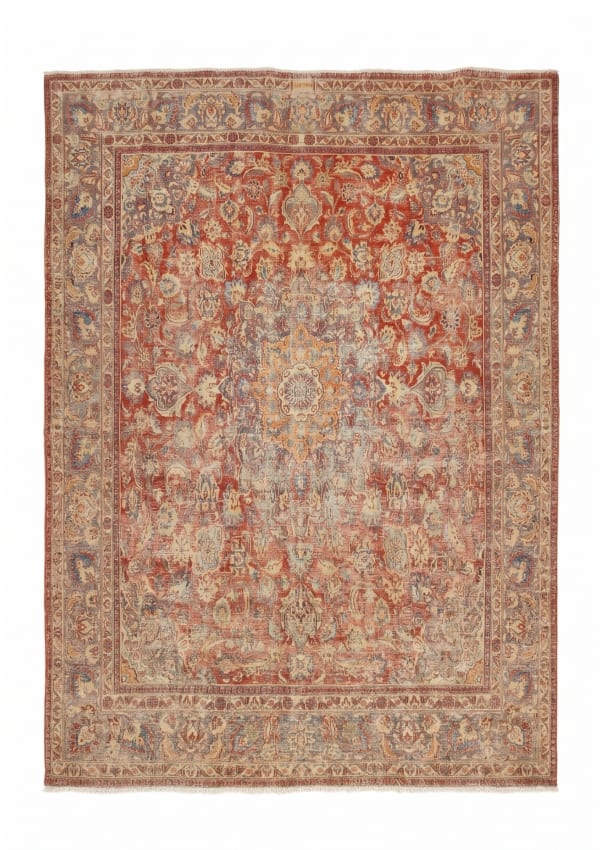 Kirman Medallion Floral Madder Red, Kirman, Iran persian rug, in madder red, Wool, 287x305, Nasim Carpets Malaysia