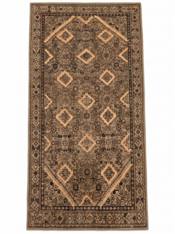 Malayer Geometric Diamond Camel, Malayer, Iran tribal rug, in camel, Wool, 110x186, Nasim Carpets Malaysia