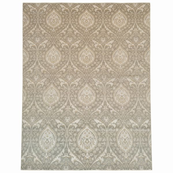 Isfahan All-Over Silver Sage, Isfahan, Iran persian rug, in silver sage, Wool, 305x427, Nasim Carpets Malaysia