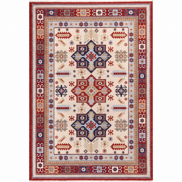 Kazak Medallion Ivory, Kazak, Caucasus (Azerbaijan/Armenia border region) tribal rug, in ivory, Wool, 88x146 cm, Nasim Carpets Malaysia