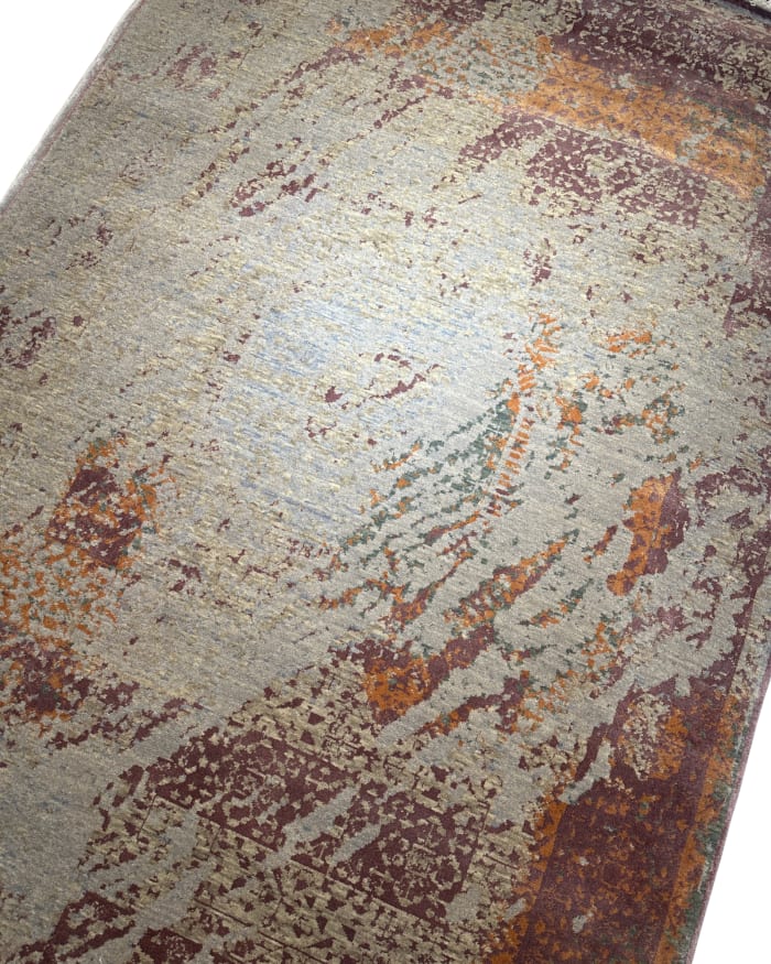 Modern Distressed Rust Abstract, persian rug, 152x213 cm, Wool