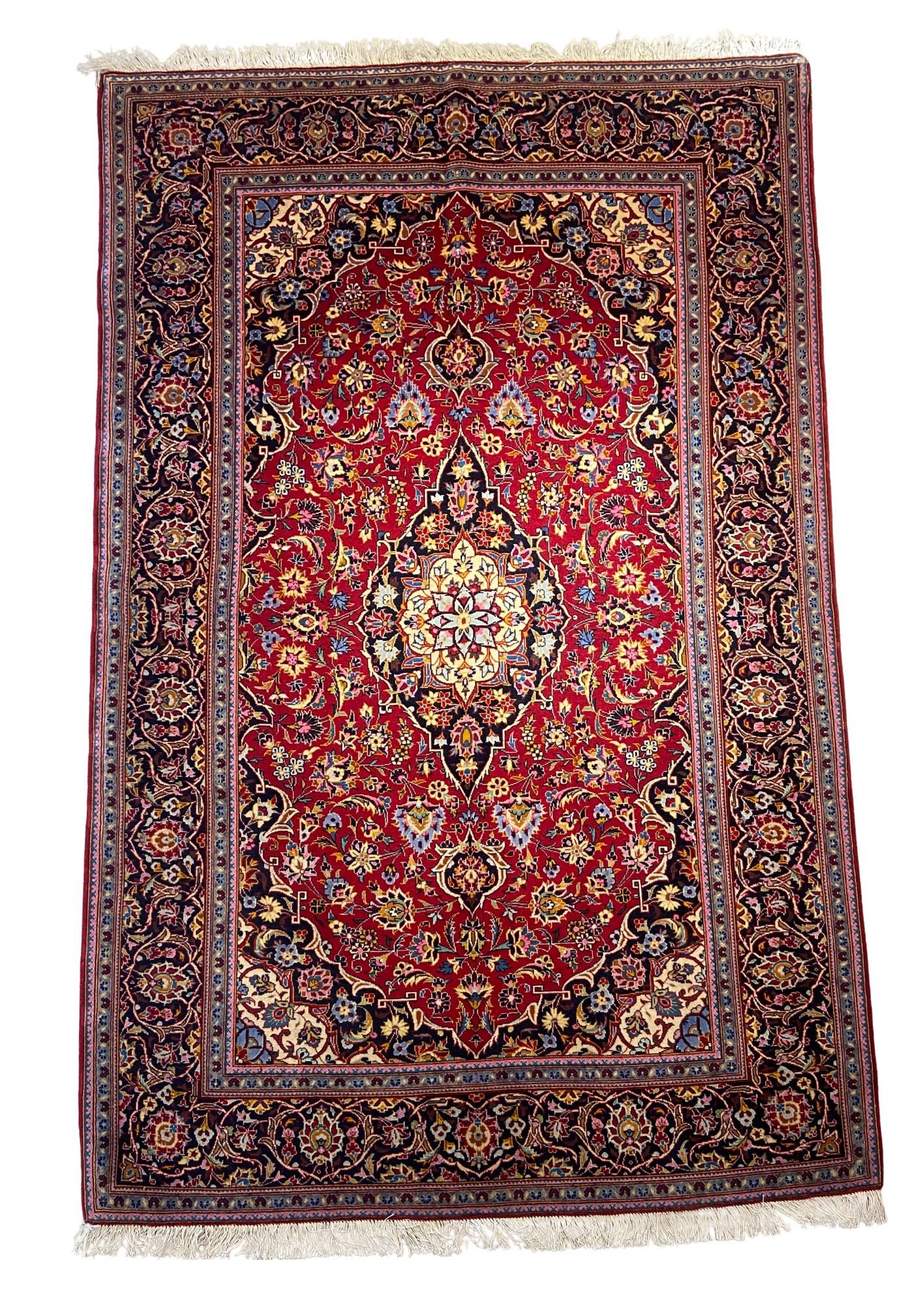Classic Kashan, Kashan persian rug, in red, Wool, 244x305 cm, Nasim Carpets Malaysia — view 1