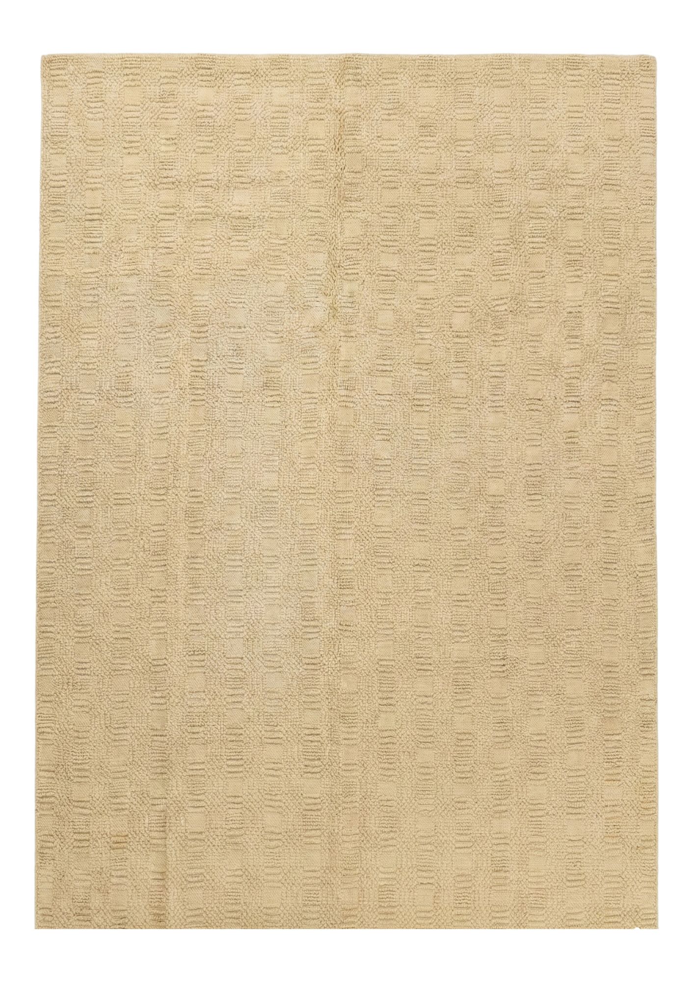 Jute Textured Natural Rug, India modern rug, in ivory, Wool, 213x304 cm, Nasim Carpets Malaysia — view 1