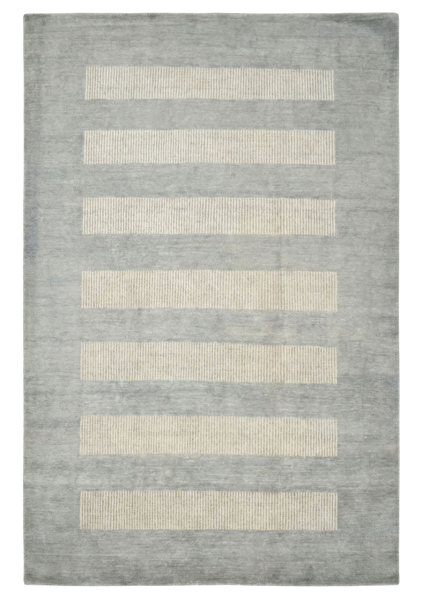 Linear Strip In Grey Rug, in grey, Wool, 182x274 cm, Nasim Carpets Malaysia — view 1