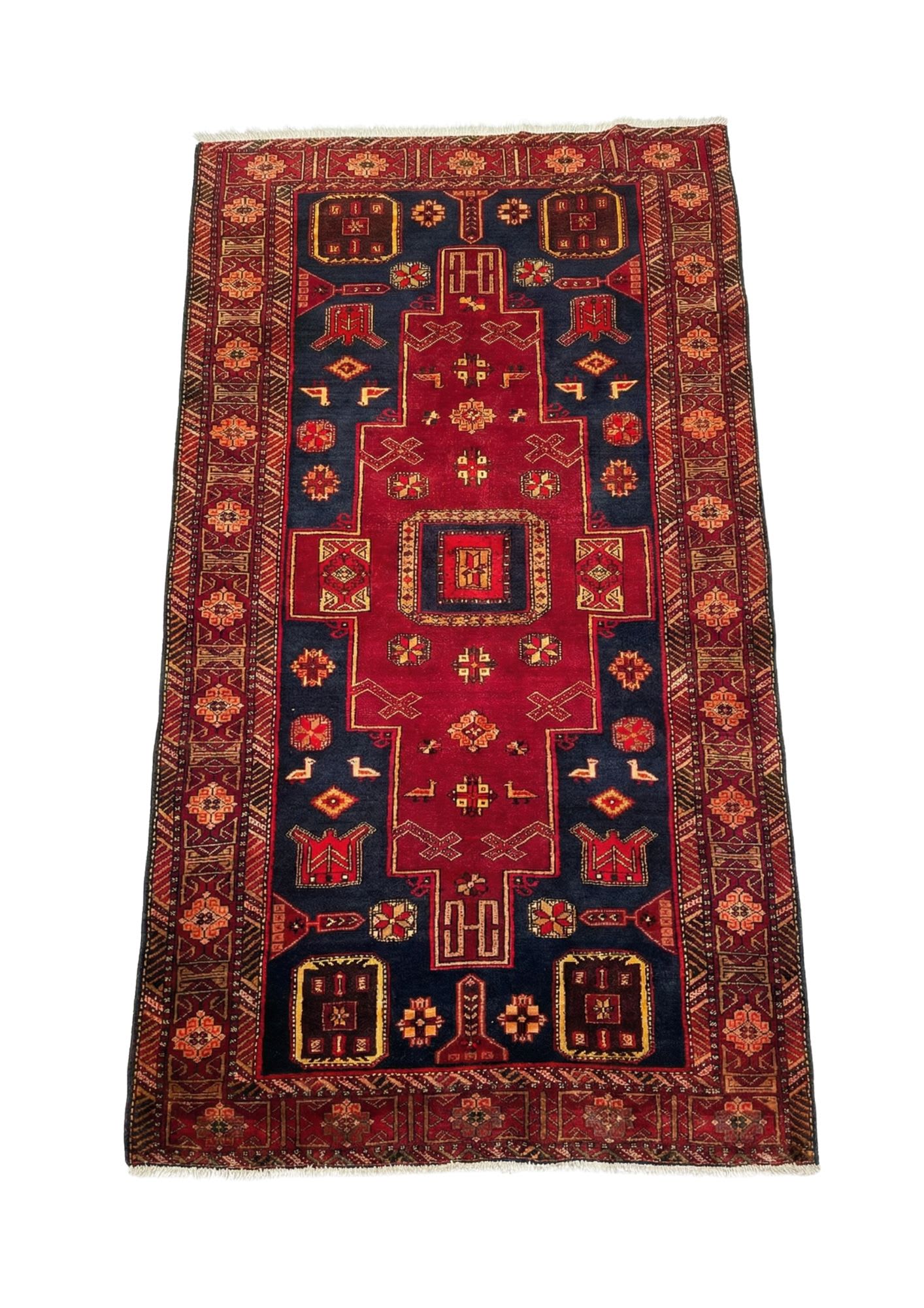 Antique Kurdish Medallion, Wool, 1.5x2.5 m, Nasim Carpets Malaysia — view 1
