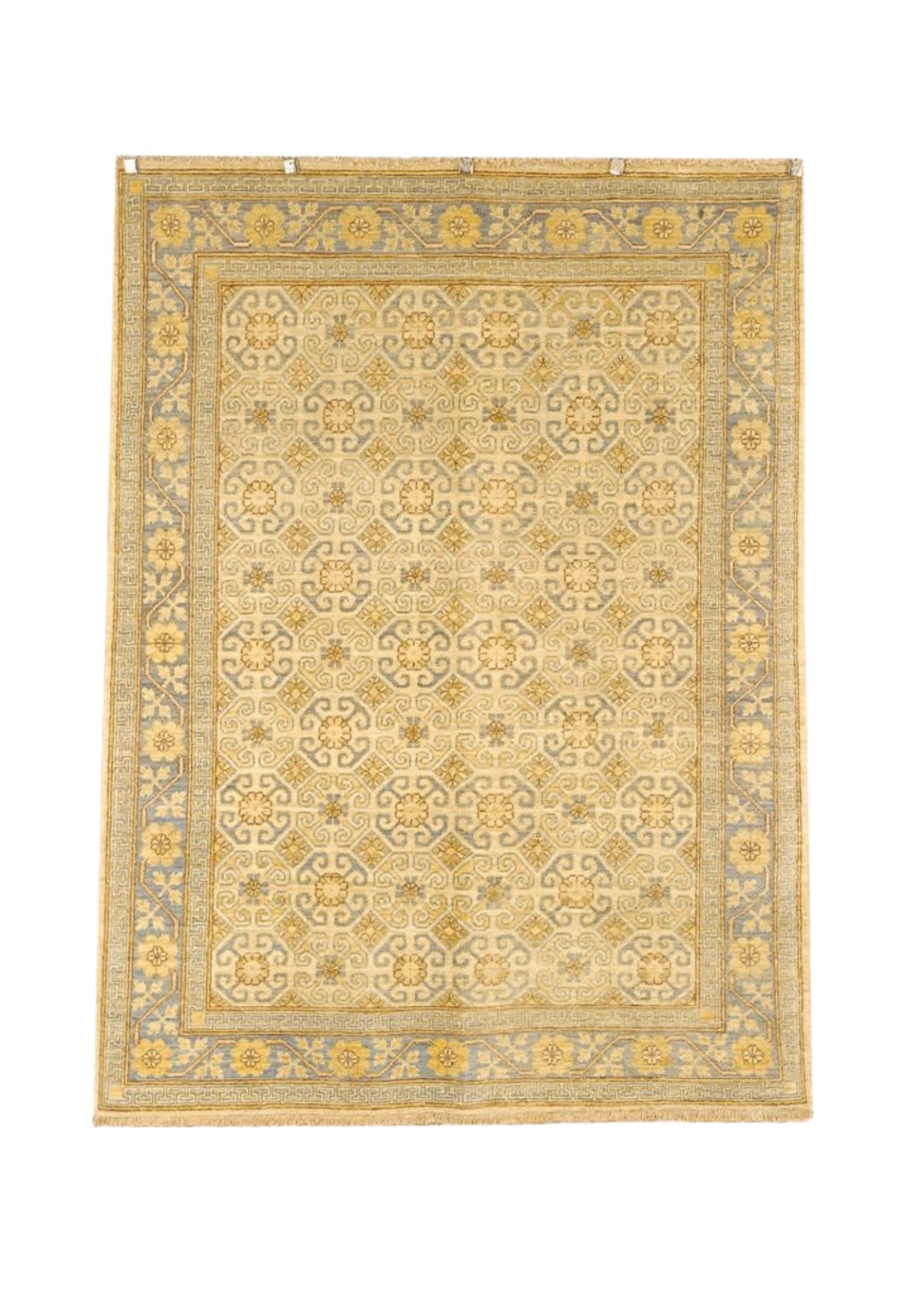Chobi Samarkand Ivory, Iran persian rug, in ivory, Wool, 243x304 cm, Nasim Carpets Malaysia — view 1