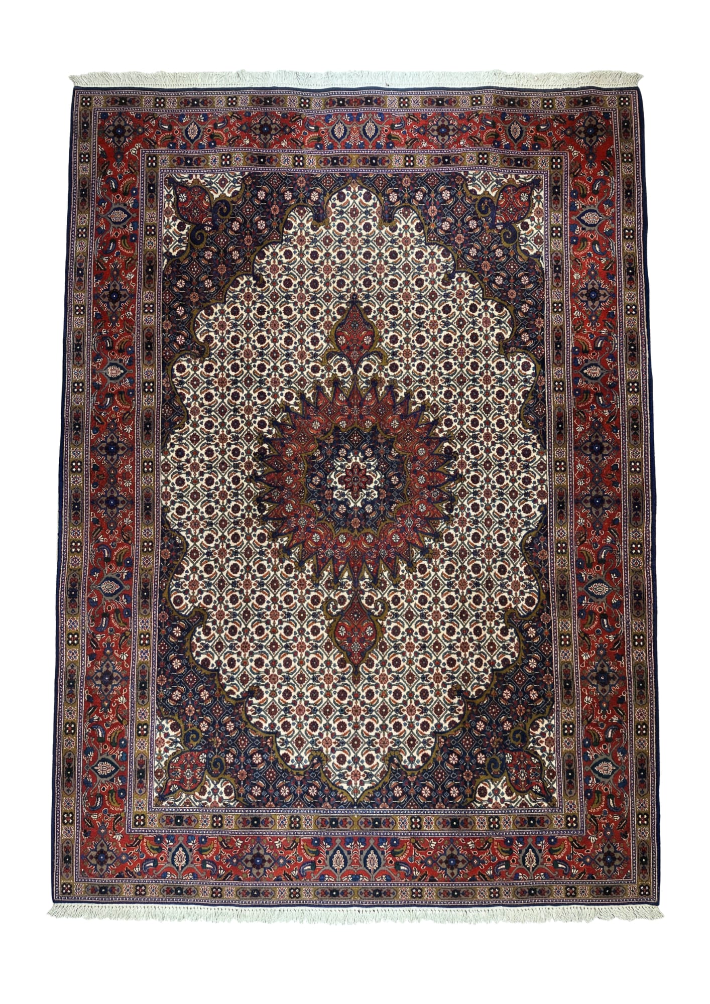 Bidjar Mahi Moud, Bidjar persian rug, in ivory, Wool, 213x305 cm, Nasim Carpets Malaysia — view 1