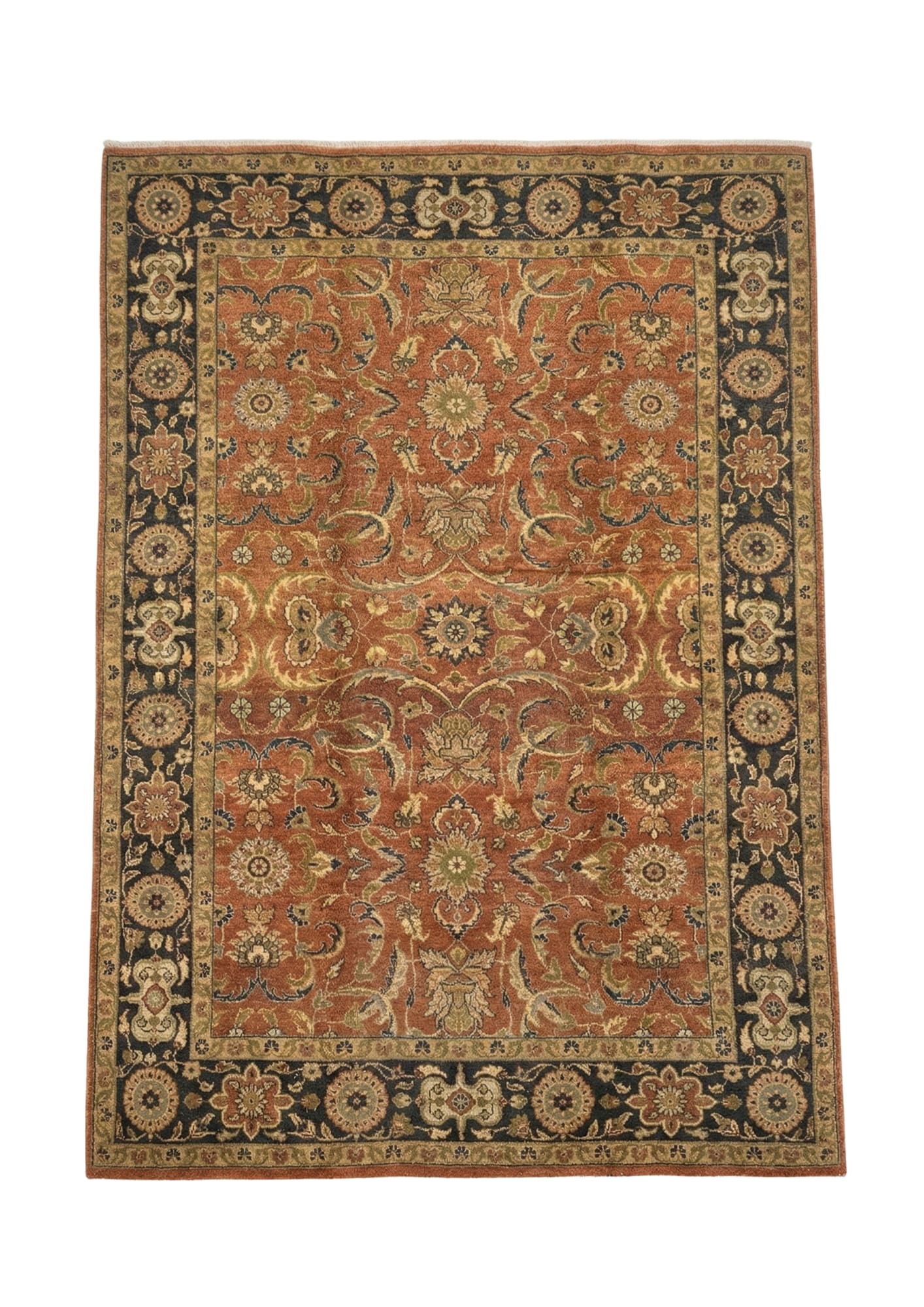 Sultanabad-Style All-Over Floral, Sultanabad collector-sale rug, in orange, Wool, 213x305 cm, Nasim Carpets Malaysia — view 1