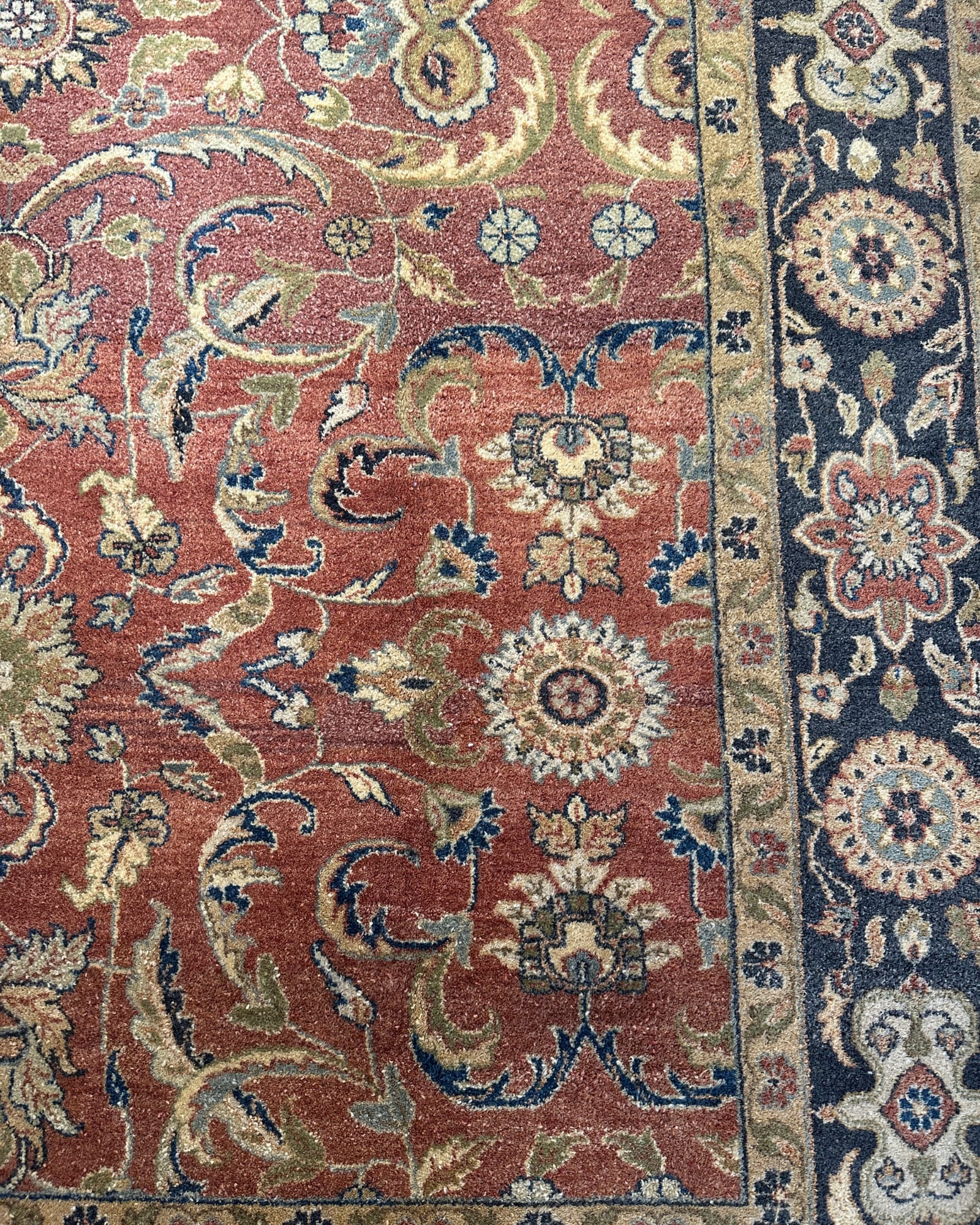 Sultanabad-Style All-Over Floral, Sultanabad collector-sale rug, in orange, Wool, 213x305 cm, Nasim Carpets Malaysia — view 3
