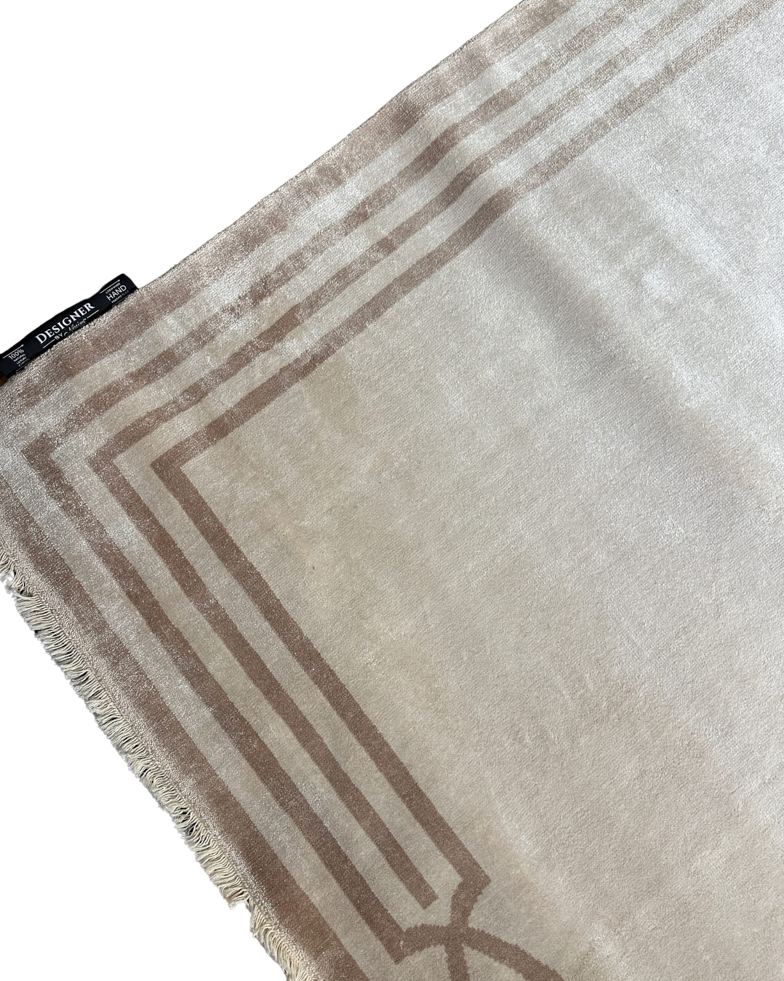 Modern Minimalist Frame Beige, Turkey collector-sale rug, in beige / sand, Viscose, 200x300 cm, Nasim Carpets Malaysia — view 2