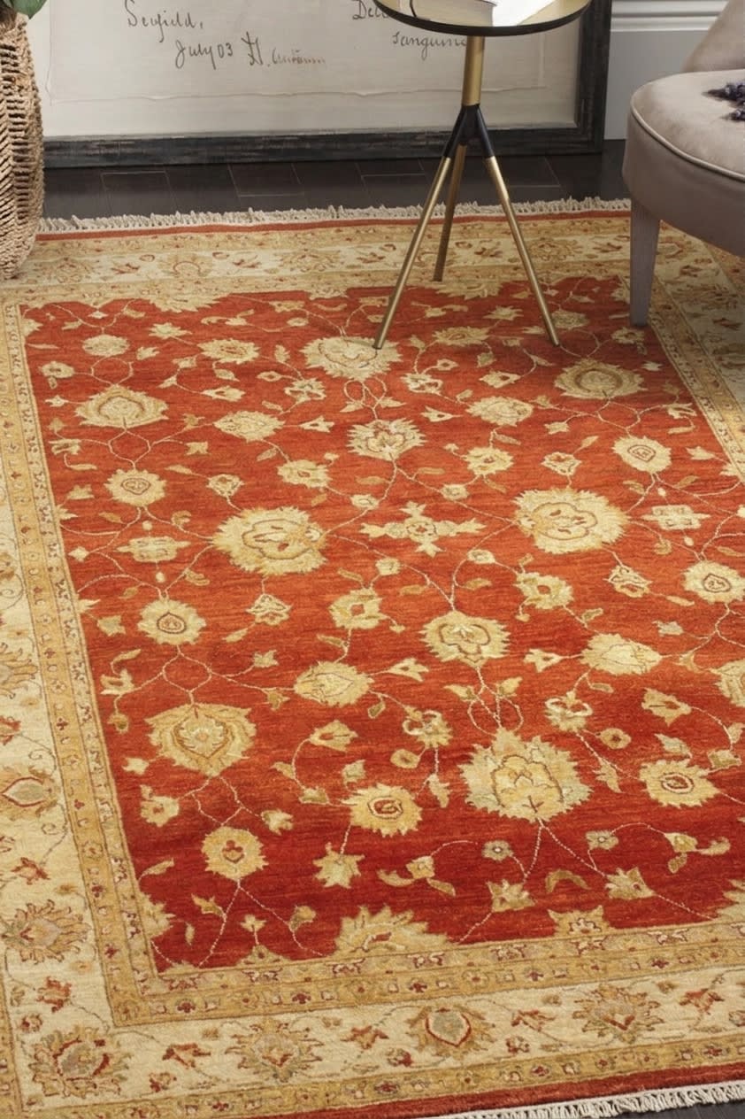 Peshawar Ziegler All-Over Rust, Pakistan persian rug, in terracotta rust, Wool, 183x274 cm, Nasim Carpets Malaysia — view 2