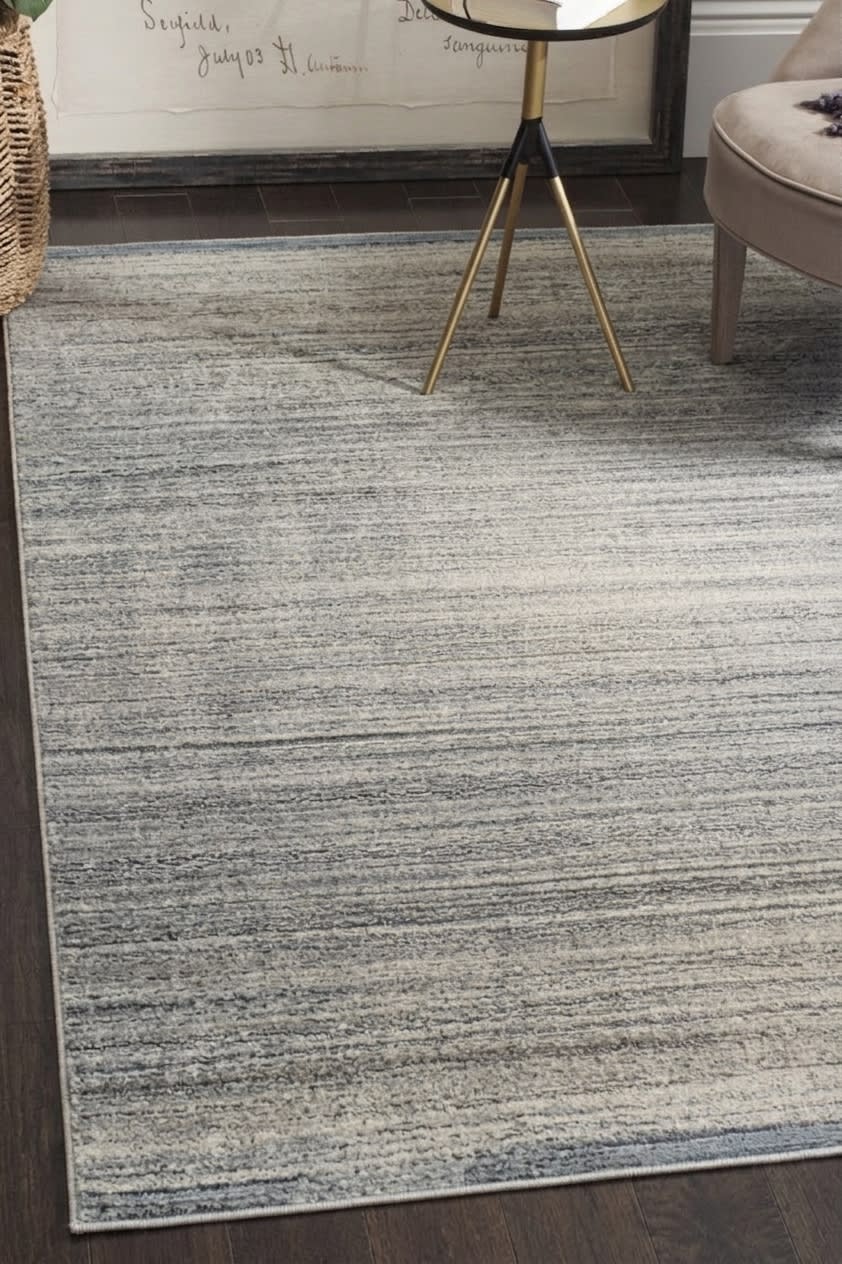 Nepal Striated Grey Rug, Nepal modern rug, in silver grey, Wool, 274x363 cm, Nasim Carpets Malaysia — view 2