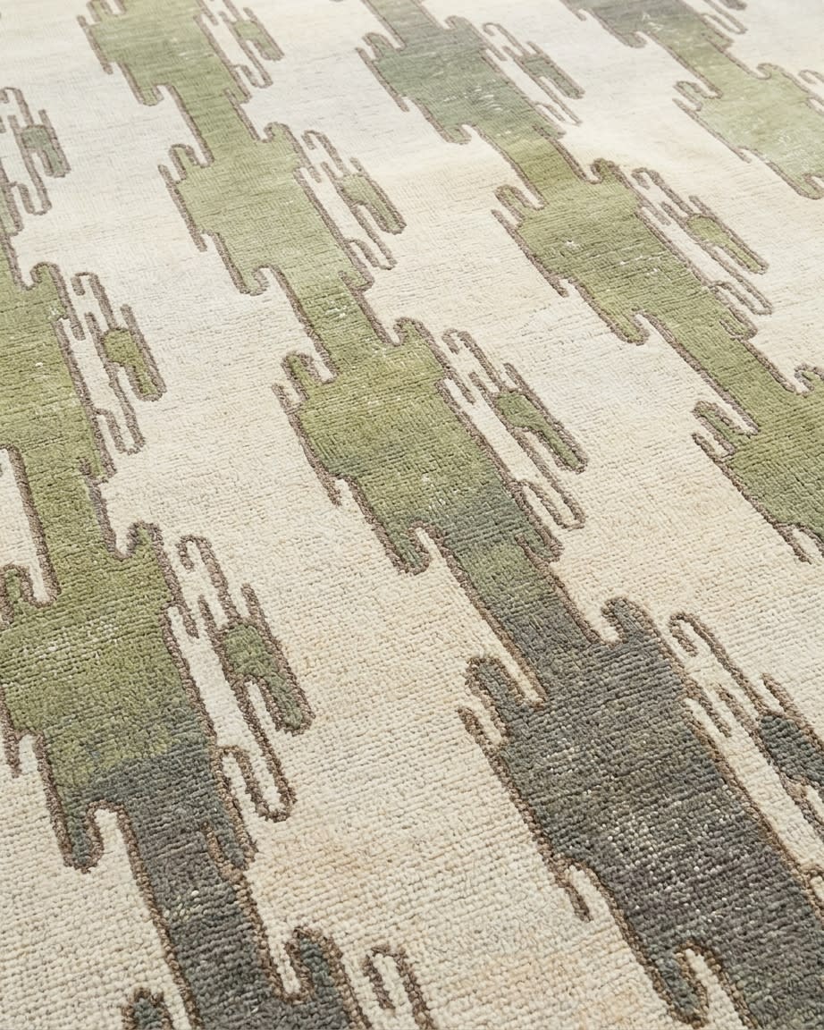 Nepal Cascade Ivory Green, Nepal modern rug, in ivory, Wool, 152x238 cm, Nasim Carpets Malaysia — view 3