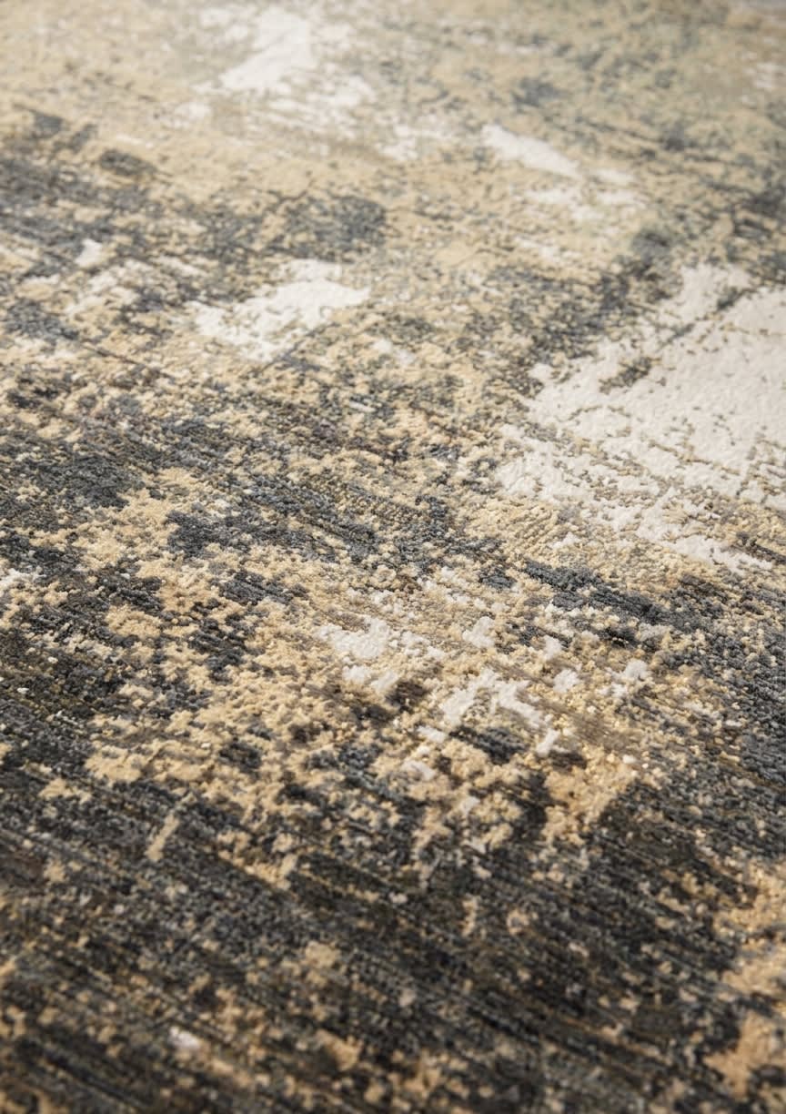Afghan Galaxy Abstract Cream Grey, Afghanistan modern rug, in cream, Wool, 146x186 cm, Nasim Carpets Malaysia — view 3