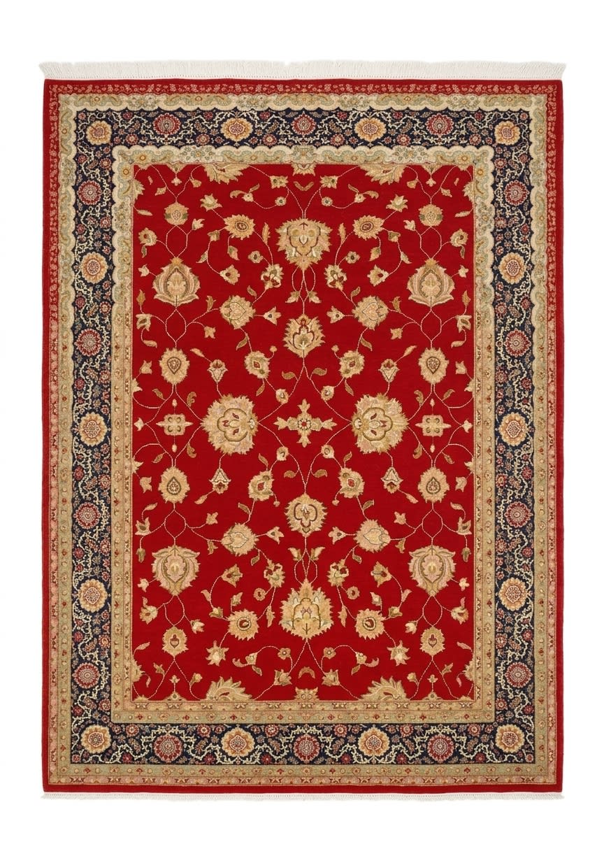 Kerman Shah Abbasi Red, Iran persian rug, in madder red, Wool, 283x415 cm, Nasim Carpets Malaysia — view 1
