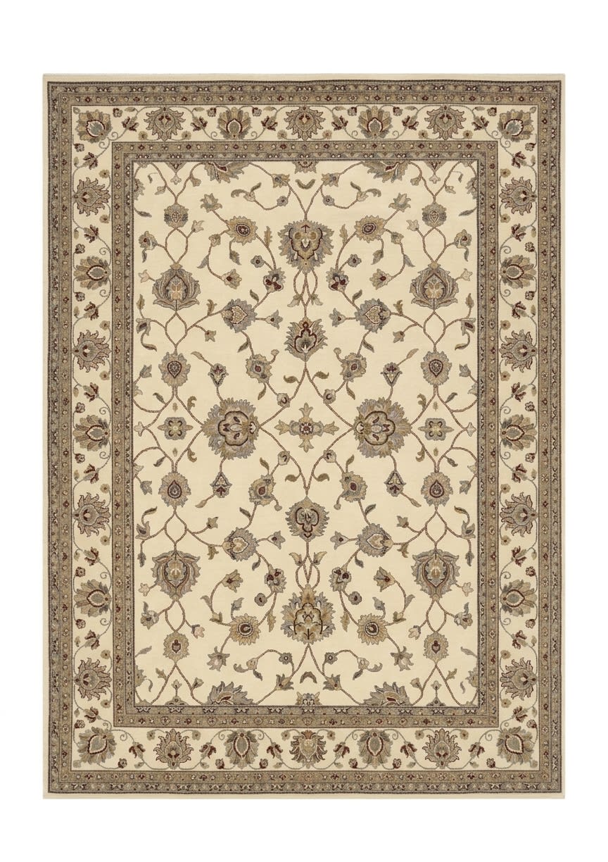 Tabriz Lattice Floral Ivory, Lahore, Pakistan persian rug, in ivory, Wool, 274x378 cm, Nasim Carpets Malaysia — view 1