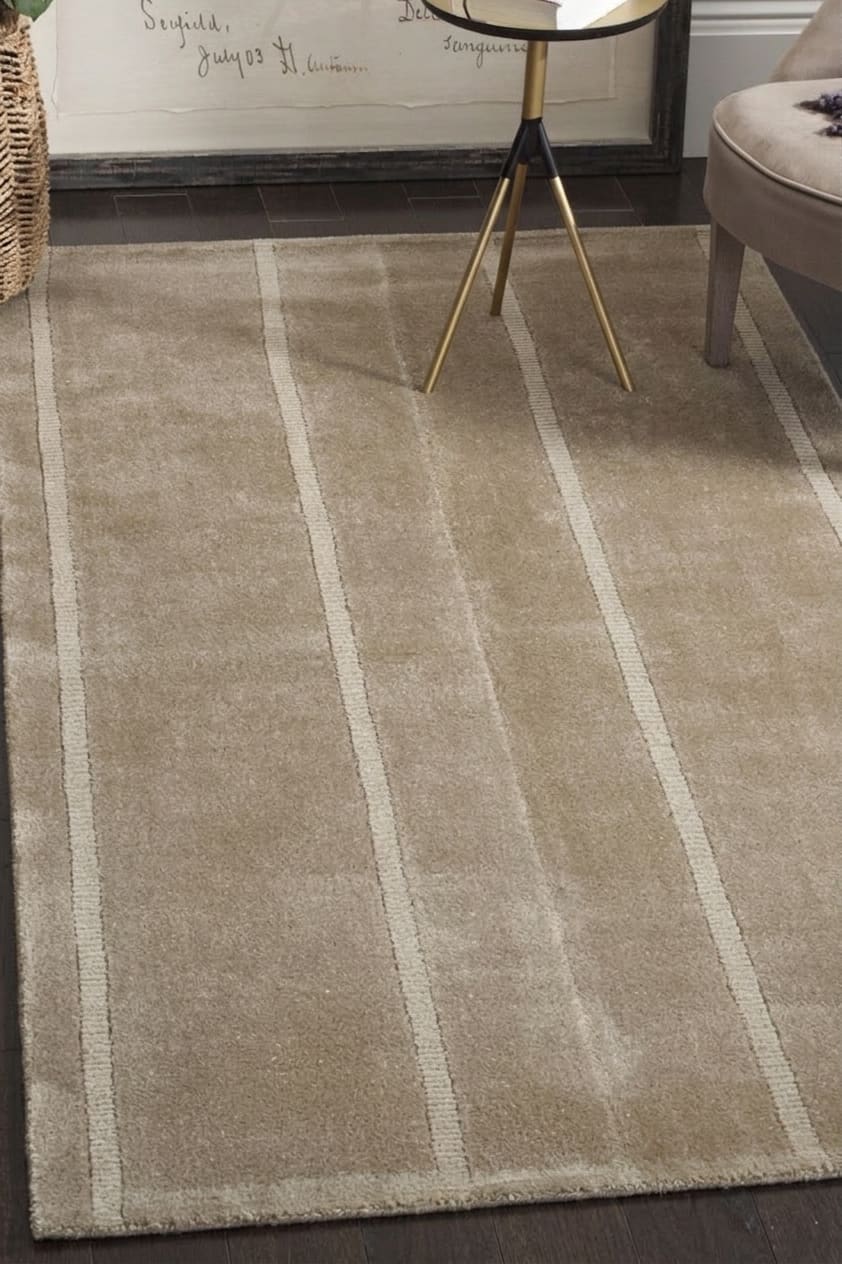 Indo Loribaft Stripe Taupe, India modern rug, in taupe, Wool, 128x192 cm, Nasim Carpets Malaysia — view 2