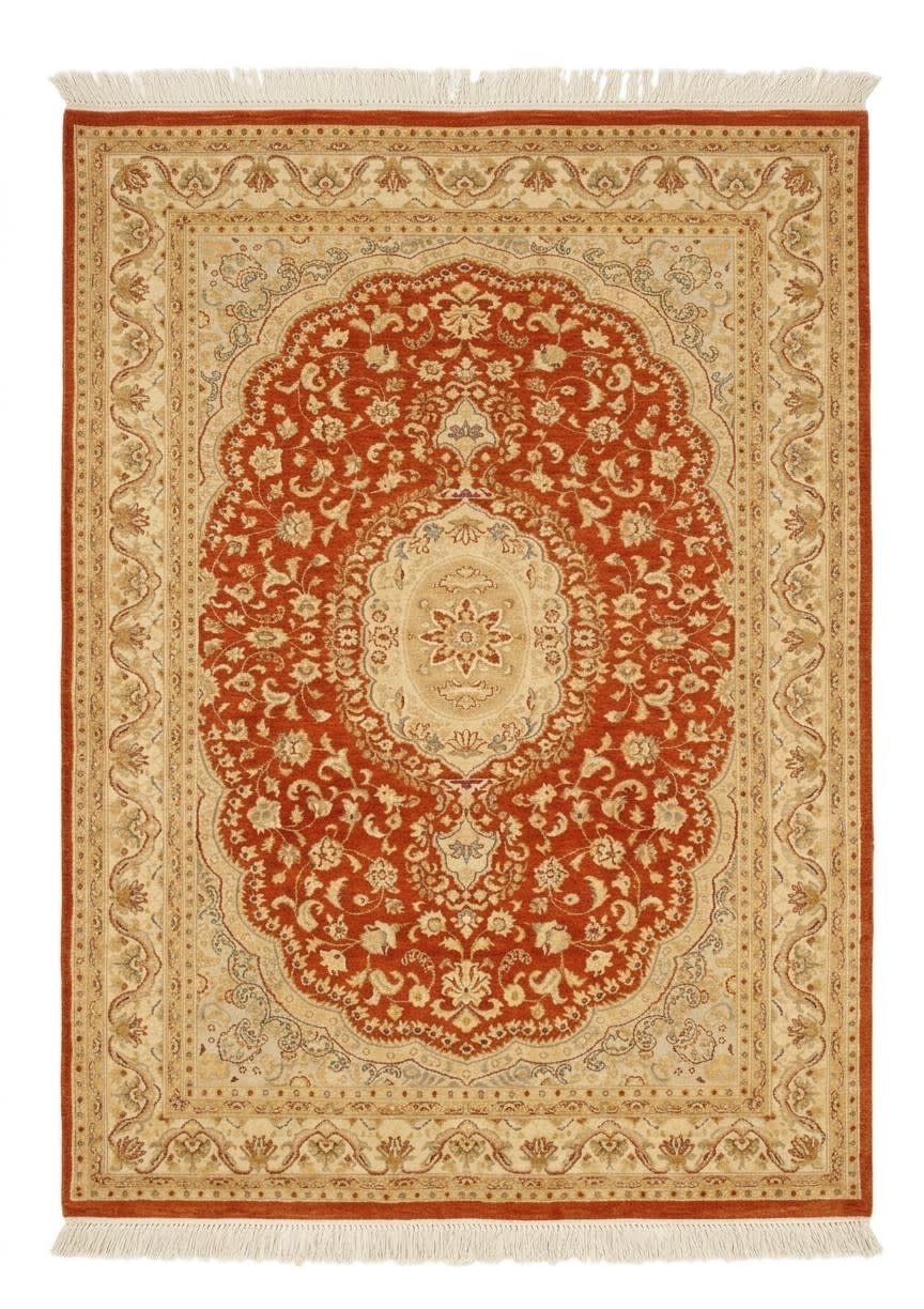 Tabriz Medallion Rust, Tabriz, Pakistan persian rug, in terracotta rust, Wool, 122x198 cm, Nasim Carpets Malaysia — view 1
