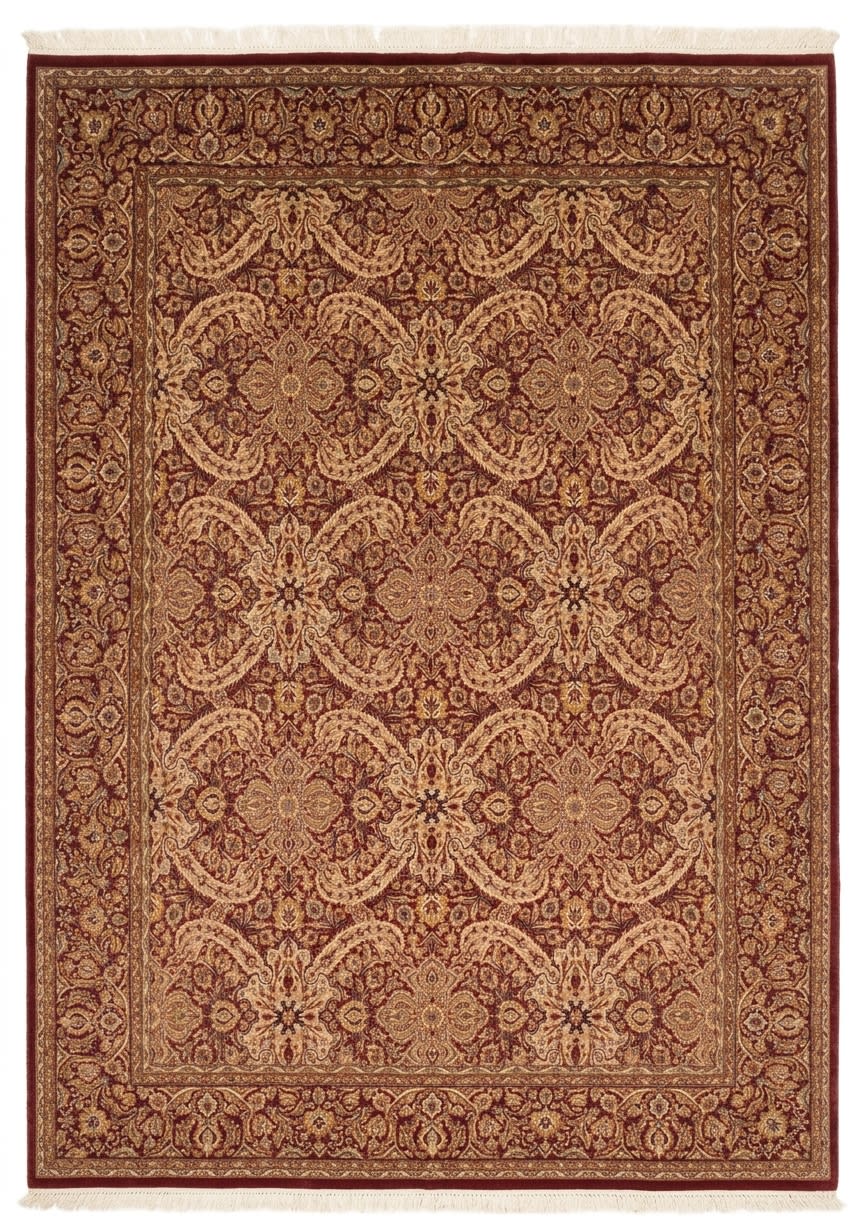 Pak Tabriz Paisley Lattice Burgundy, Lahore, Pakistan persian rug, in red, Wool, 250x323 cm, Nasim Carpets Malaysia — view 1