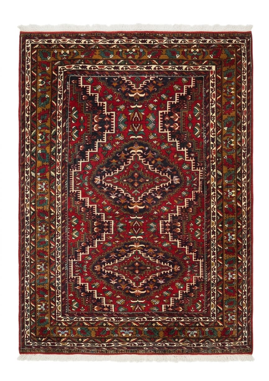 Qashqai Stepped Diamond Medallion Crimson, Iran tribal rug, in crimson red, Wool, 121x182 cm, Nasim Carpets Malaysia — view 1