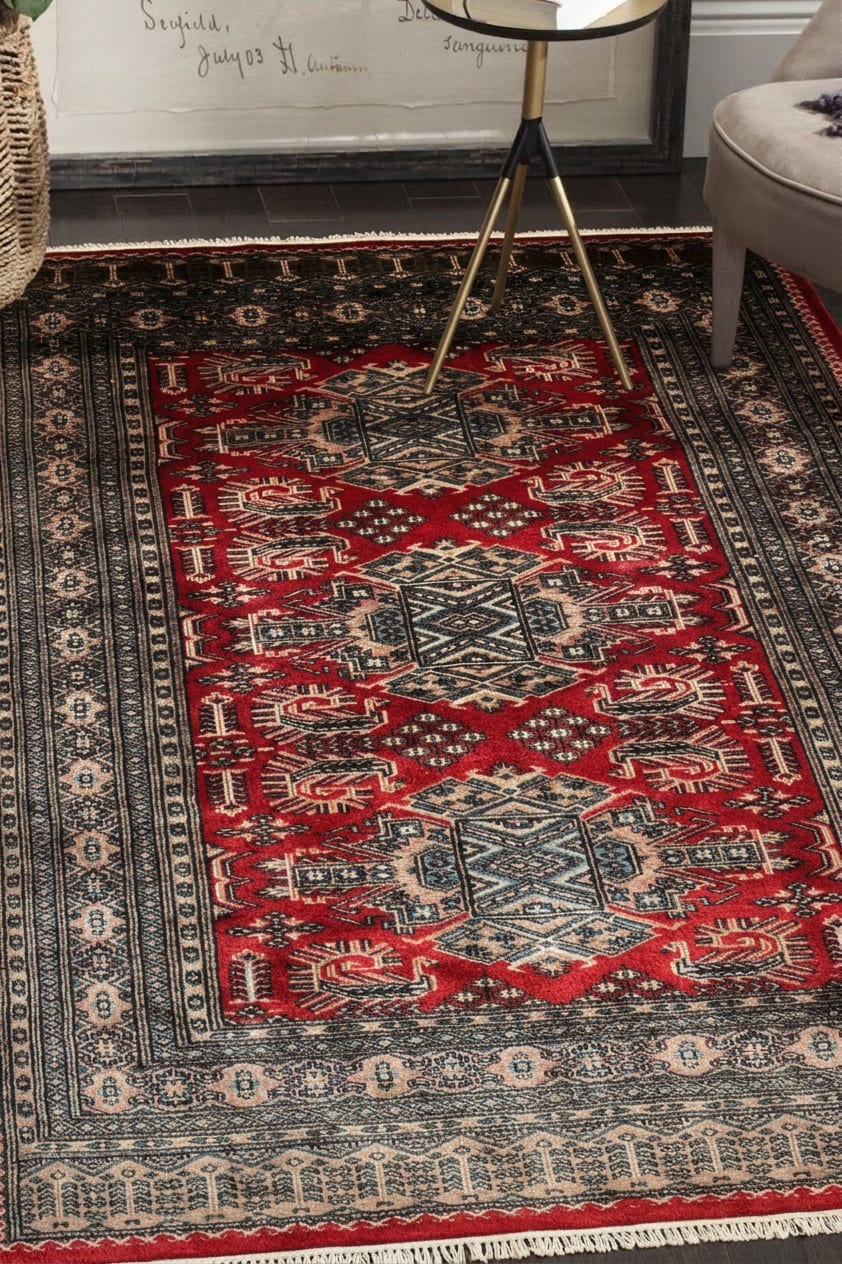Fars Murgh Bird Medallion Red, Fars Province, Iran tribal rug, in crimson red, Wool, 121x182 cm, Nasim Carpets Malaysia — view 2