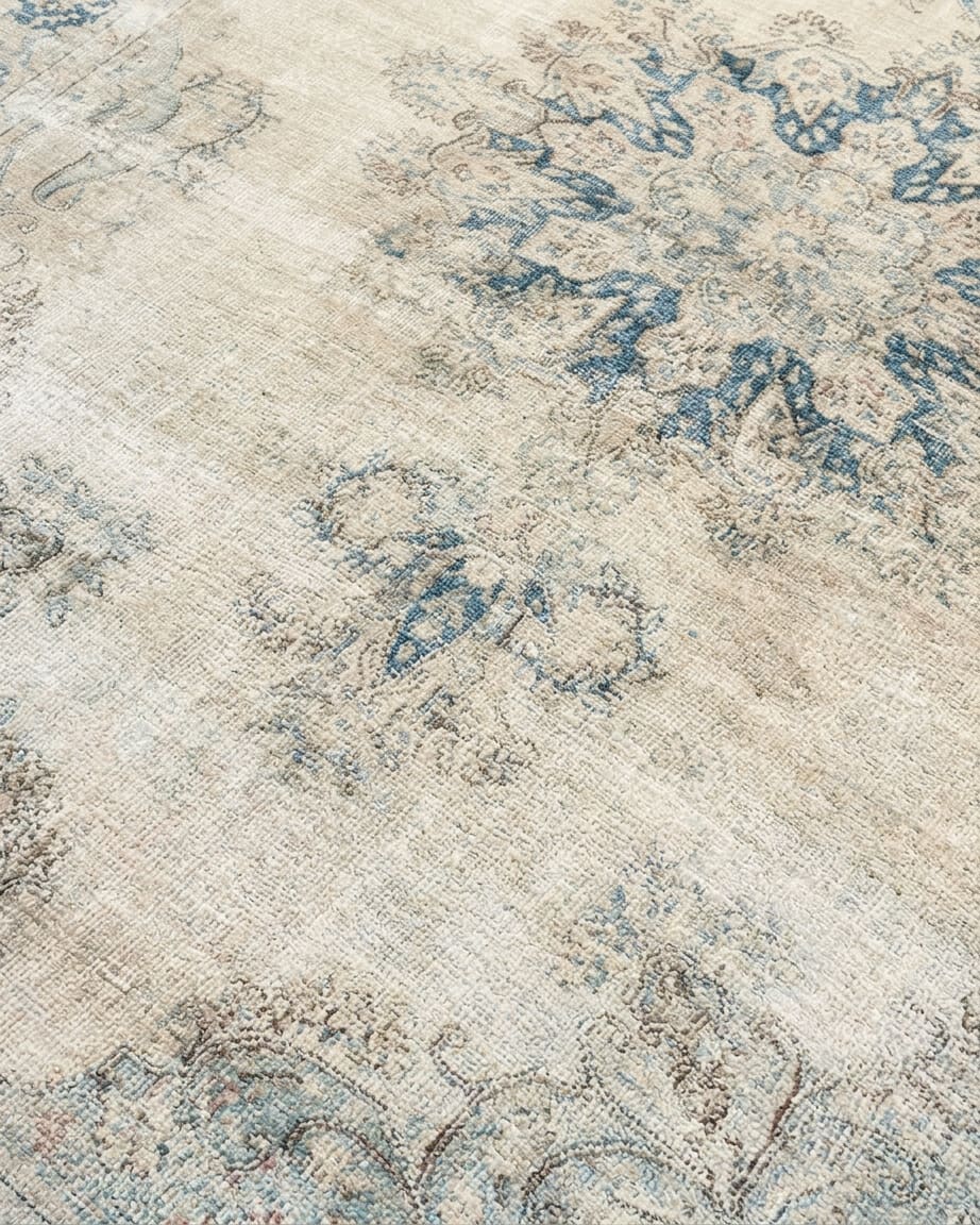 Kashan Open-Field Medallion Ivory, Kashan persian rug, in ivory, Wool, 274x396 cm, Nasim Carpets Malaysia — view 3