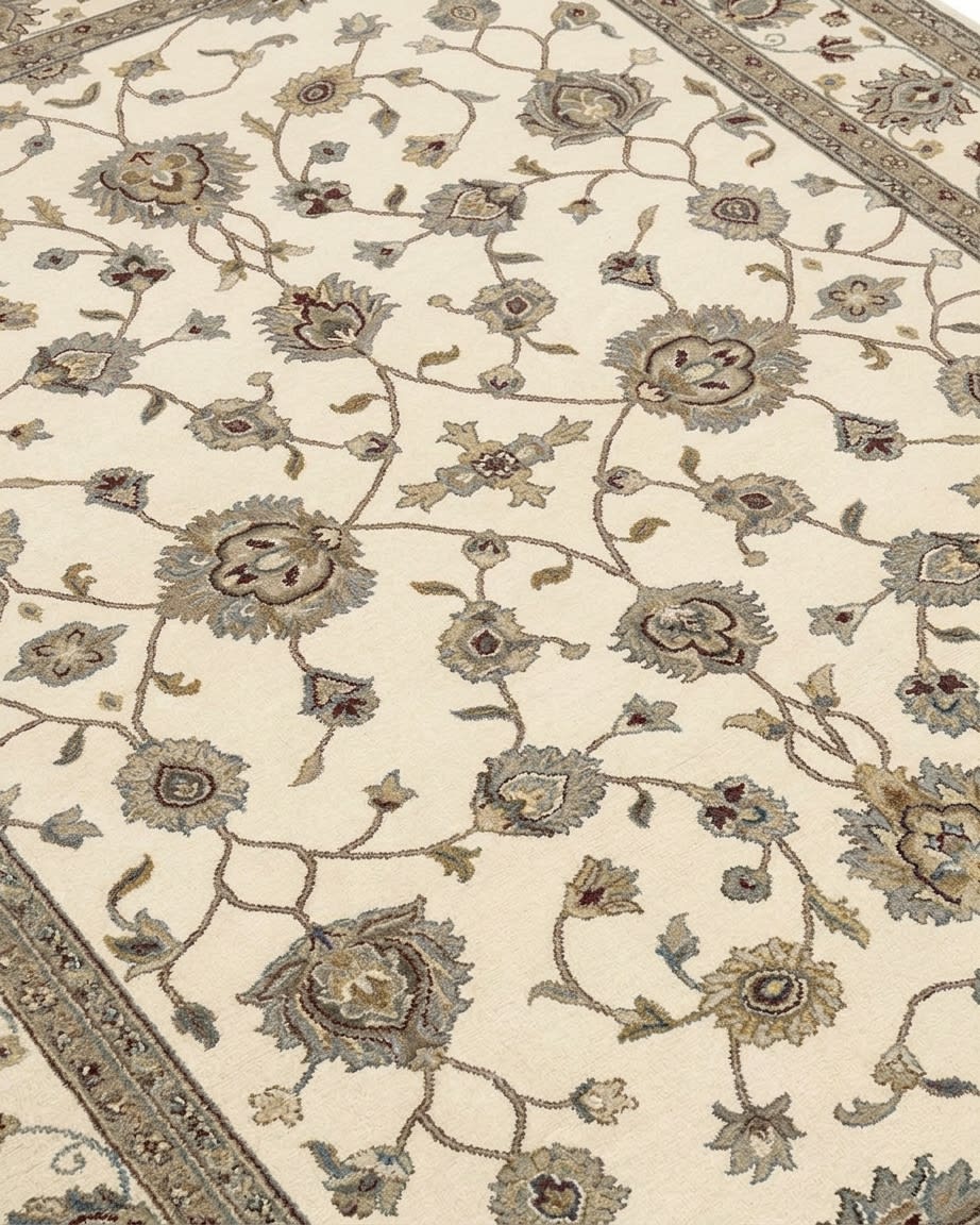 Tabriz Lattice Floral Ivory, Lahore, Pakistan persian rug, in ivory, Wool, 274x378 cm, Nasim Carpets Malaysia — view 3