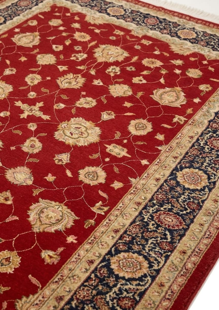 Kerman Shah Abbasi Red, Iran persian rug, in madder red, Wool, 283x415 cm, Nasim Carpets Malaysia — view 3