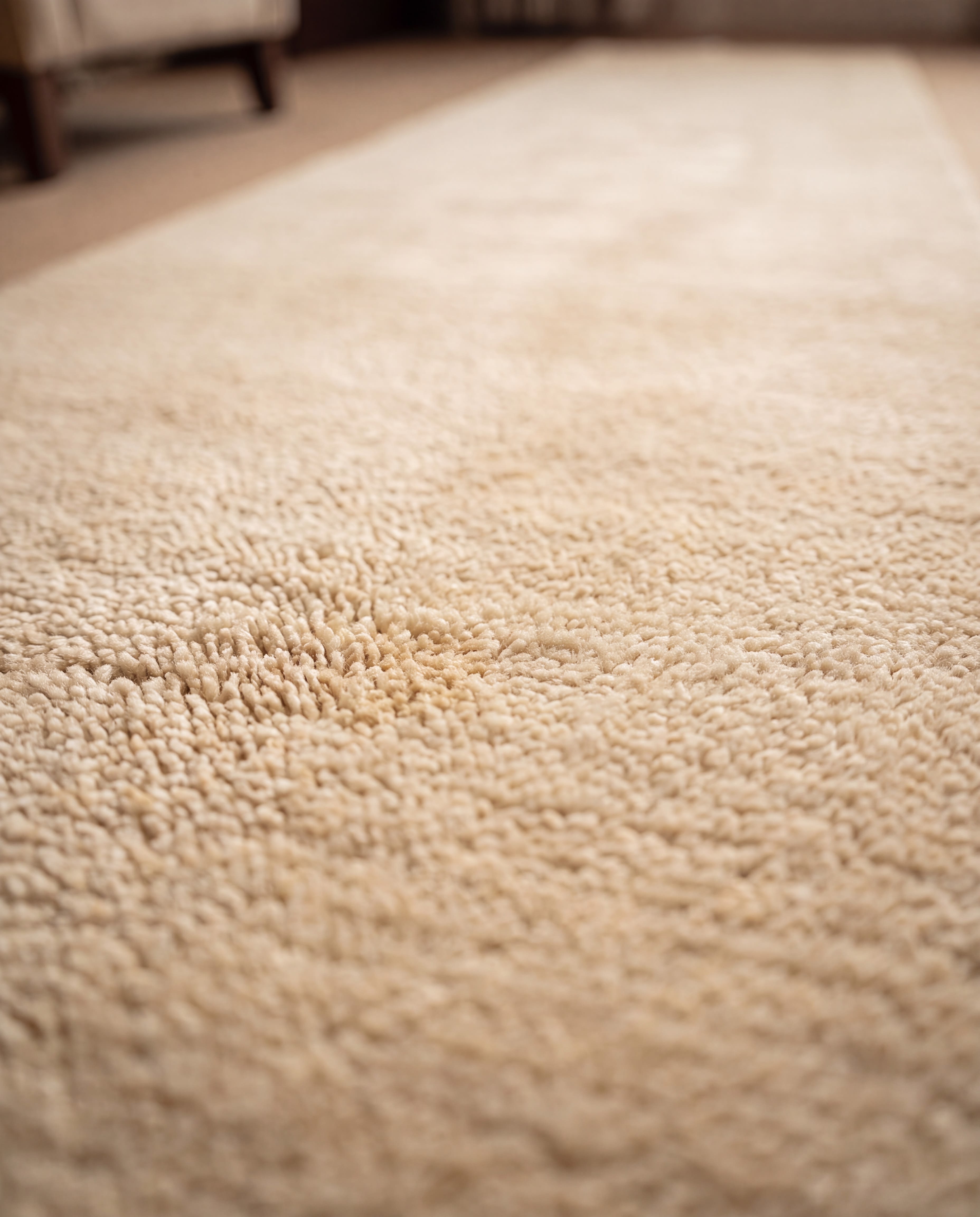Khotan Solid Cream Runner, Khotan, Afghanistan modern rug, in cream, Wool, 61x366 cm, Nasim Carpets Malaysia — view 3
