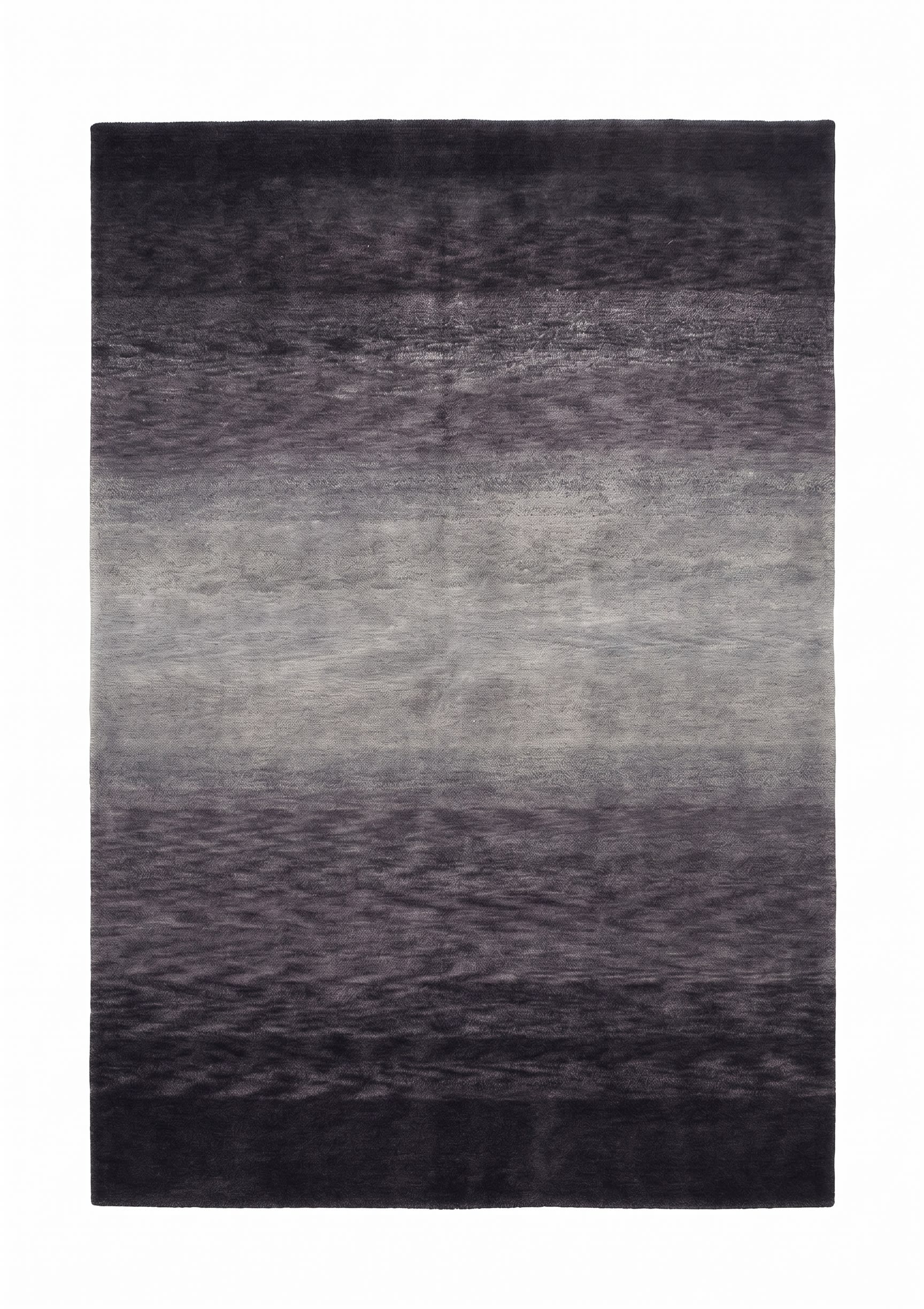 Tibetan Ombre Charcoal, Nepal modern rug, in charcoal grey, Wool, 158x244 cm, Nasim Carpets Malaysia — view 1