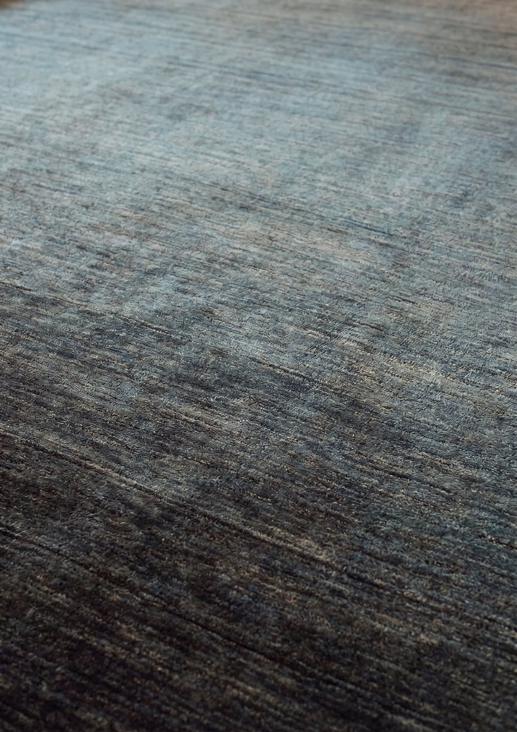 Indian Ombre Teal Grey, Jaipur, India modern rug, in teal grey, Silk and Wool, 180x217 cm, Nasim Carpets Malaysia — view 3
