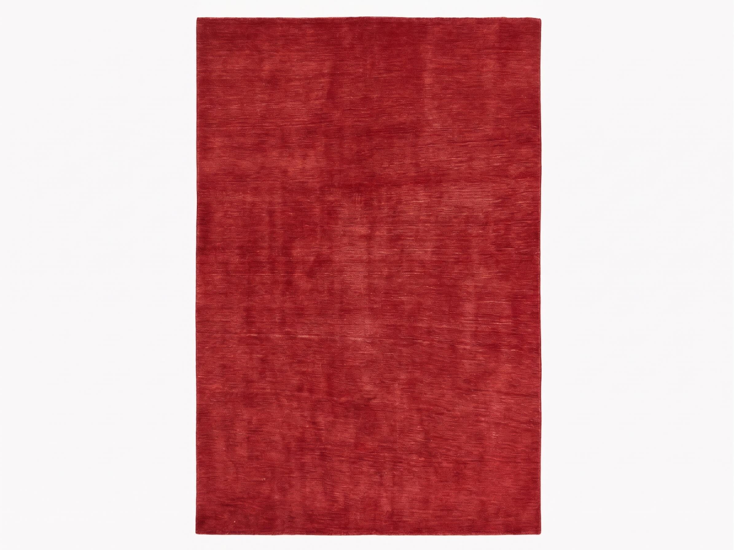 Indian Plain Crimson, Bhadohi, India modern rug, in crimson red, Wool, 244x305 cm, Nasim Carpets Malaysia — view 1